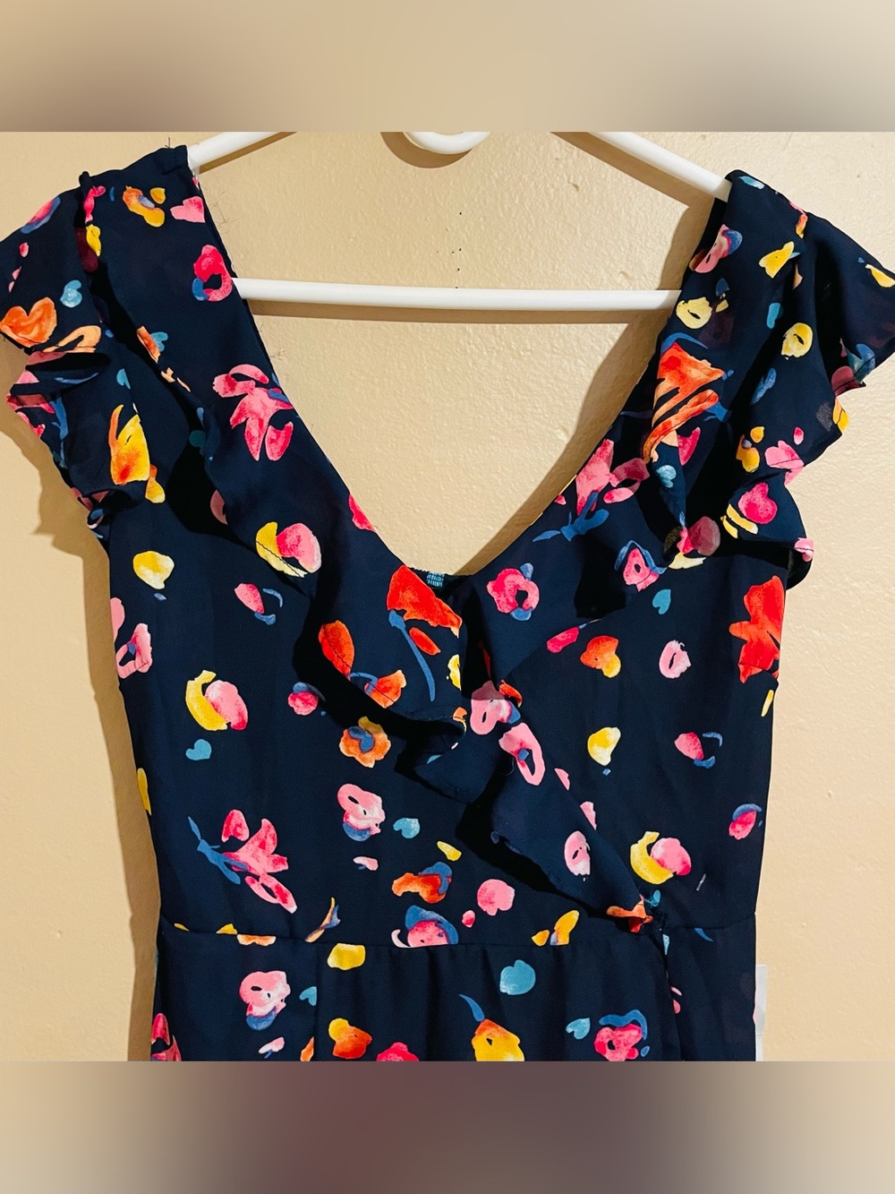 Nordstrom Navy Maxi Dress with Multicolor Floral Print - Picture 4 of 5